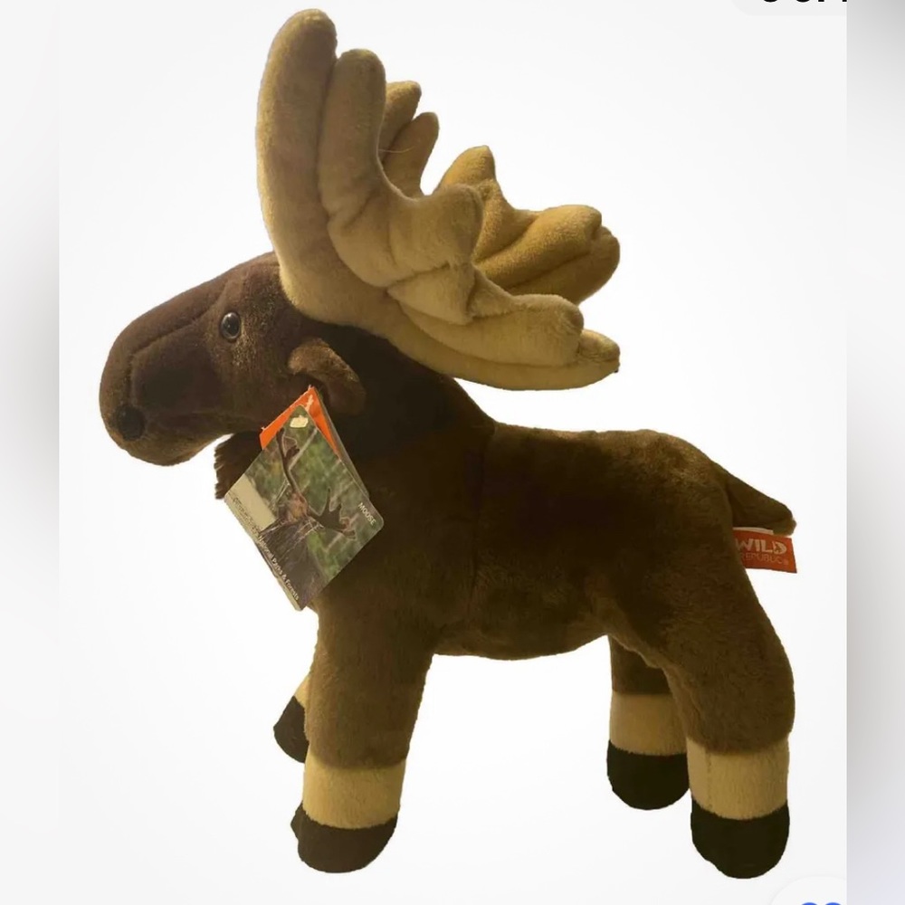 Wild Republic Cuddlekins 12” Brown Moose Nature Park Forest Plush Stuffed Animal